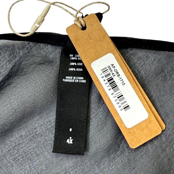 SKIMS Romance Chiffon Halter Silk Slip Dress Onyx 4X - Picture 9 of 11